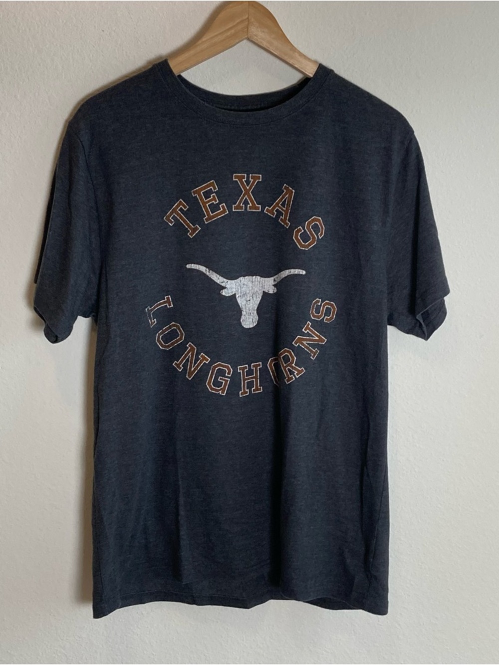 We Are Texas Men's Size Large Texas Longhorns Cotton Crew Neck T-Shirt Gray